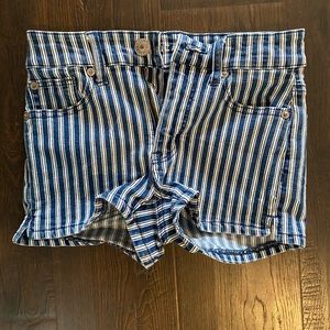 Cute Pin Stripe Jean Shorts